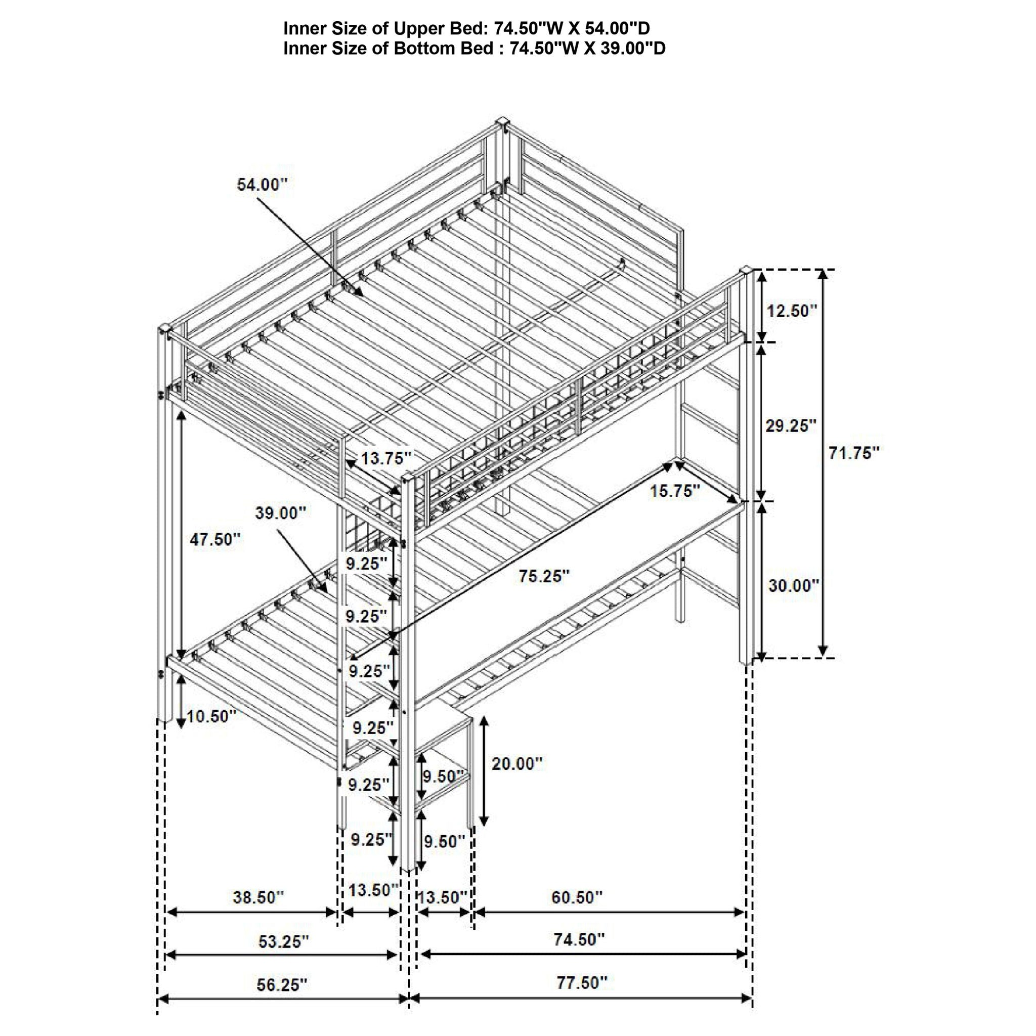 Barham - Workstation Bunk Bed With Integrated Desk