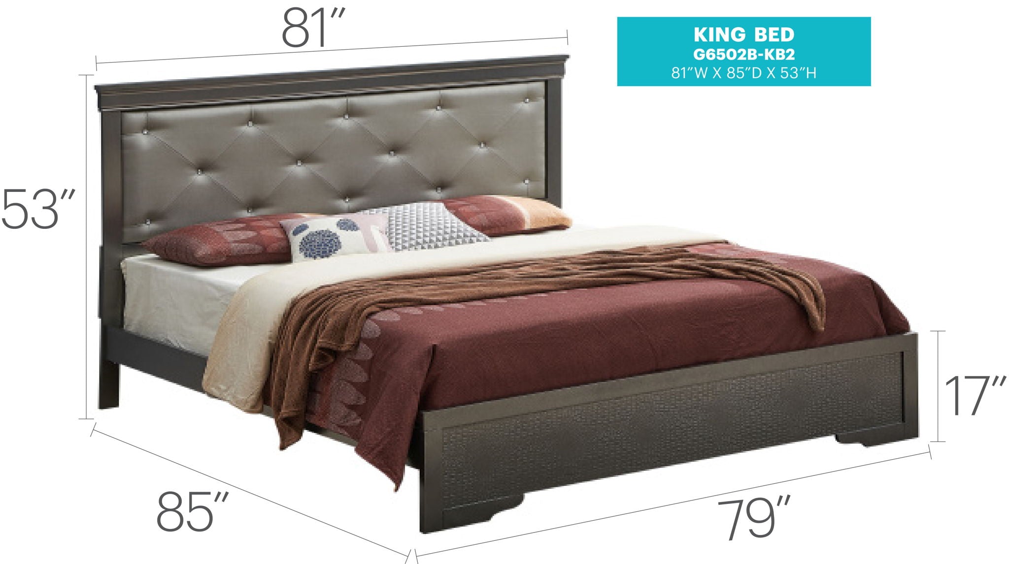 Chic Elegantly Designed Transitional Bed