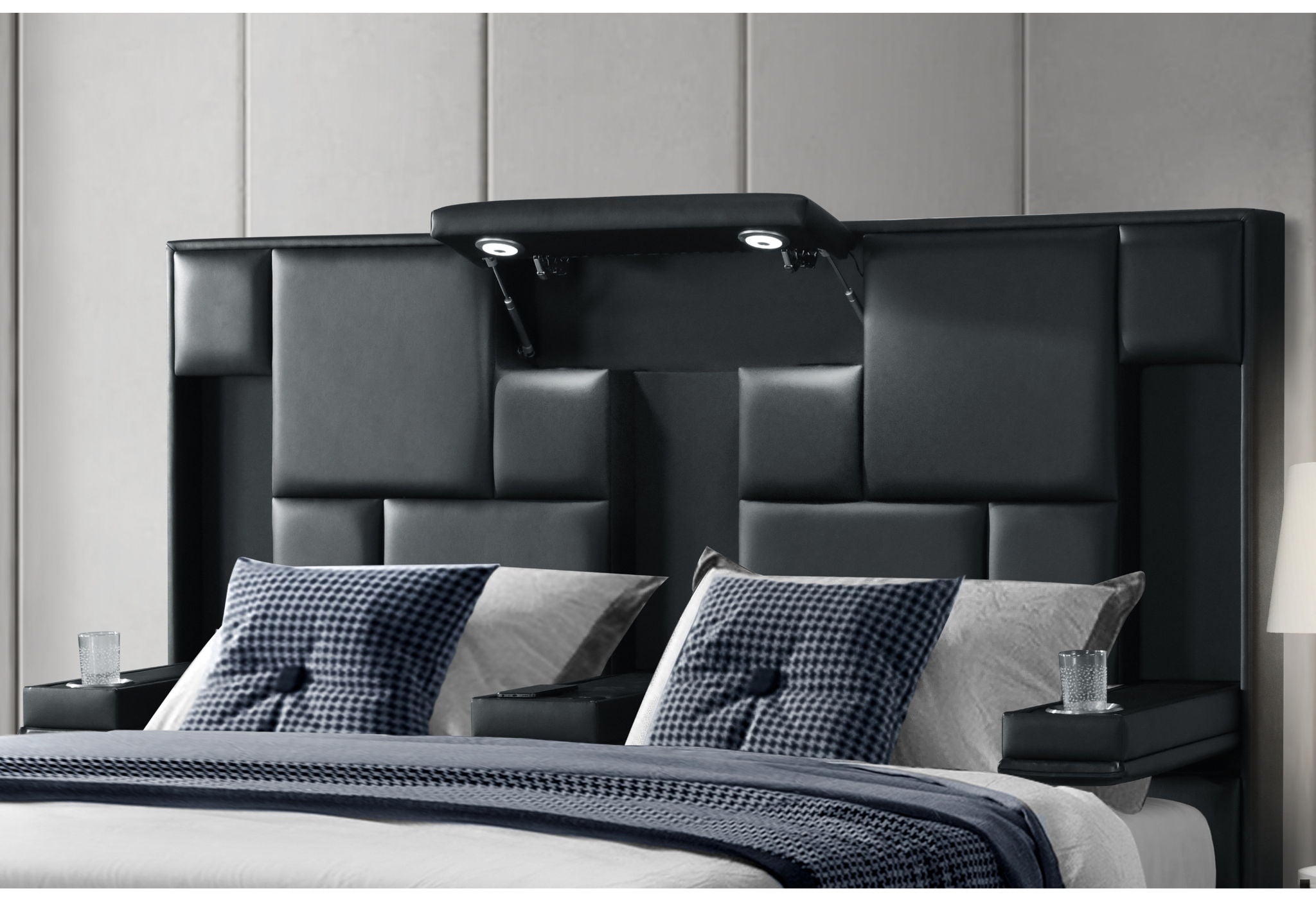 Oscar - King Bed No Wood Trim - Black