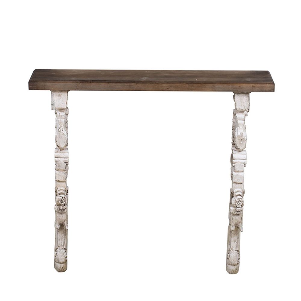 Classic Vintage And Wall Shelf - Brown / Antique White