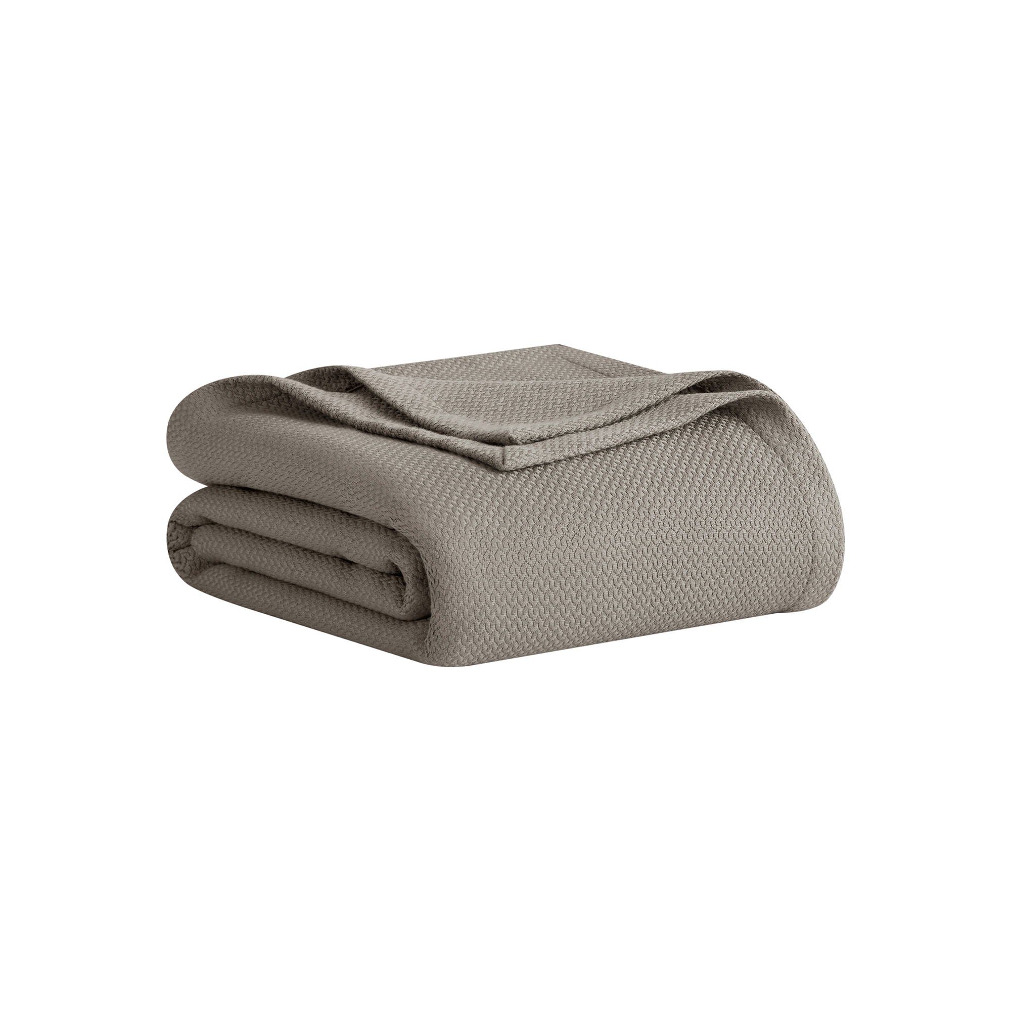 Egyptian Cotton - Twin 100% Certified Egyptian Cotton Blanket - Micro-Herringbone Gray