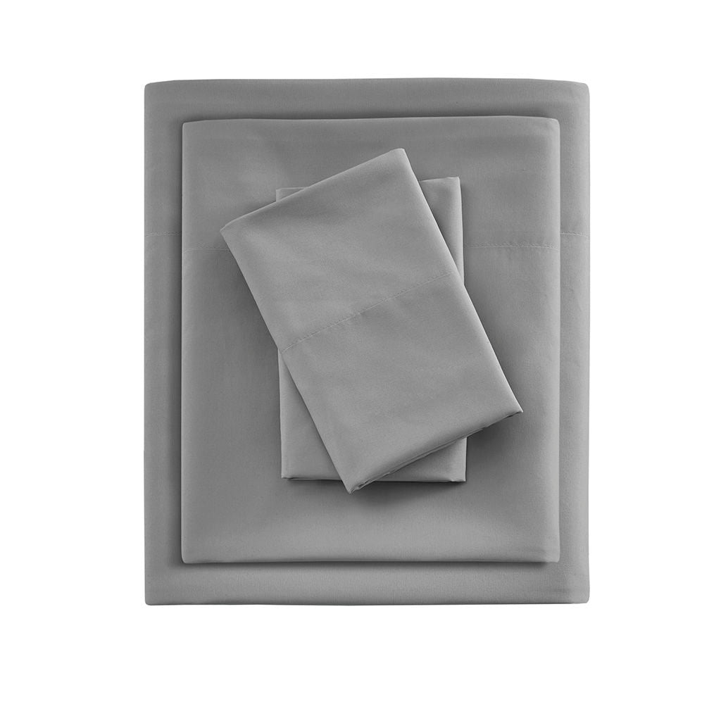 Twin Smart Cool Microfiber Sheet Set - Gray