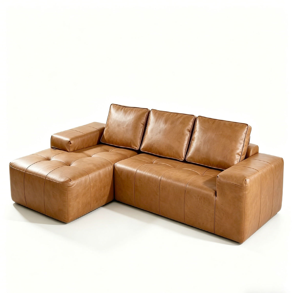 Boneless Modular Sofa For Living Room (Left) - Brown