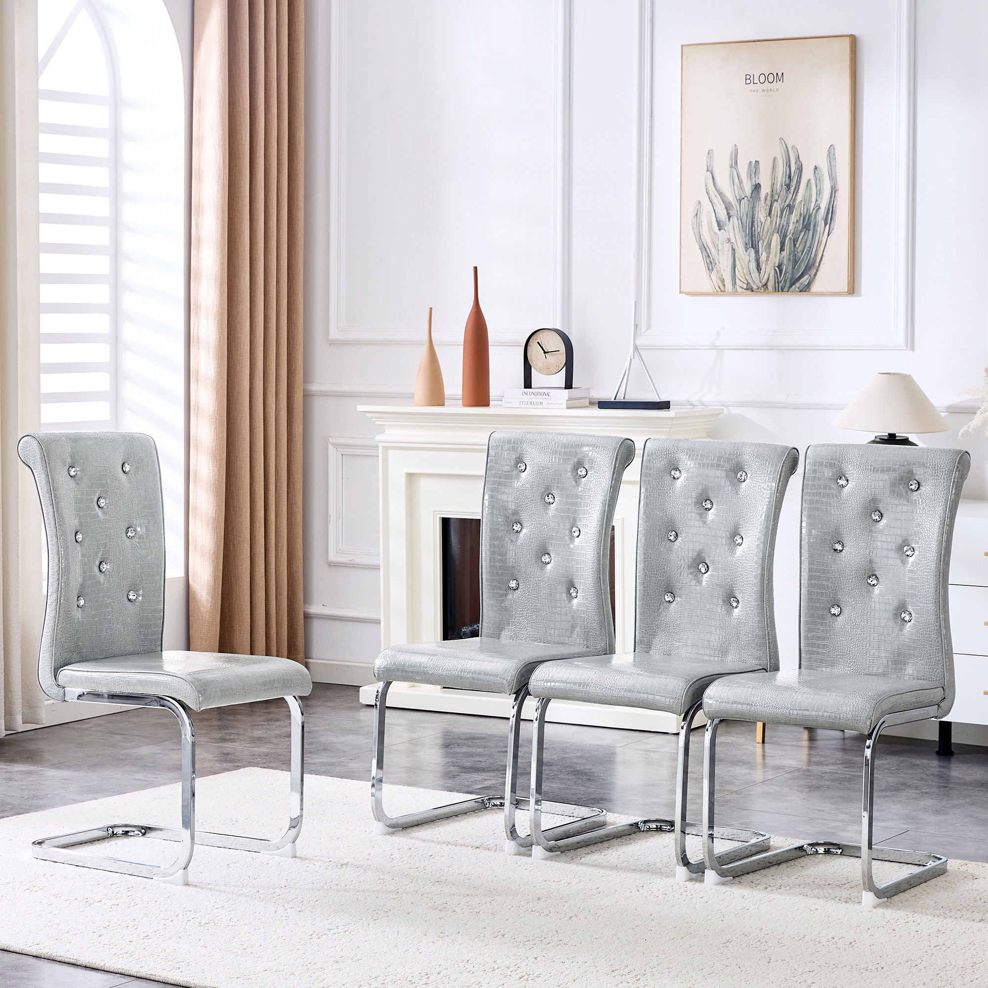 Elegant Design Upholstered Dining Chairs