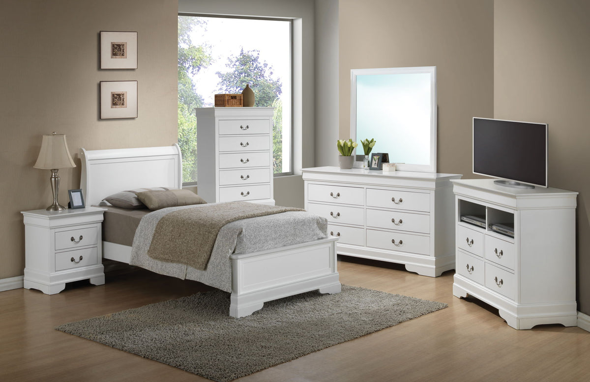 Sleigh Bed With Low Footboard
