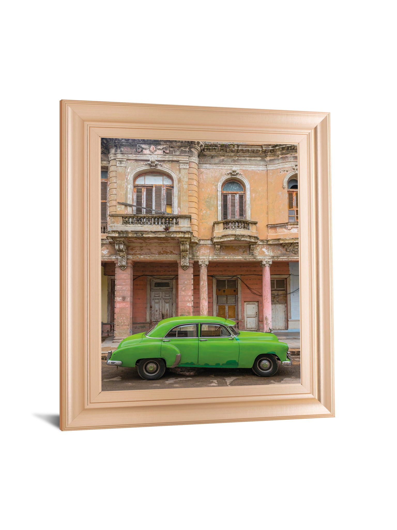 Classic Havana By Alan Copson - Framed Print Wall Art - Beige
