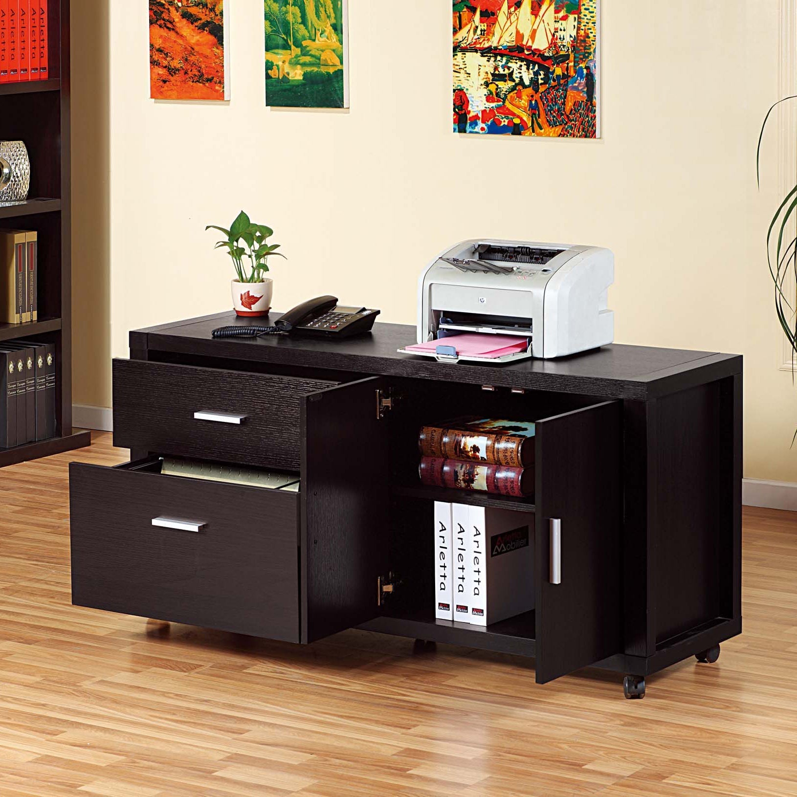 ID USA File Credenza Red Cocoa