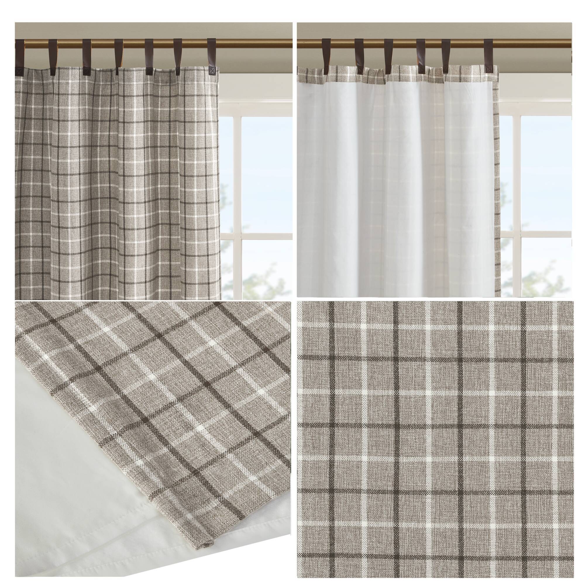 Anaheim - Plaid Tab Top Panel - Brown