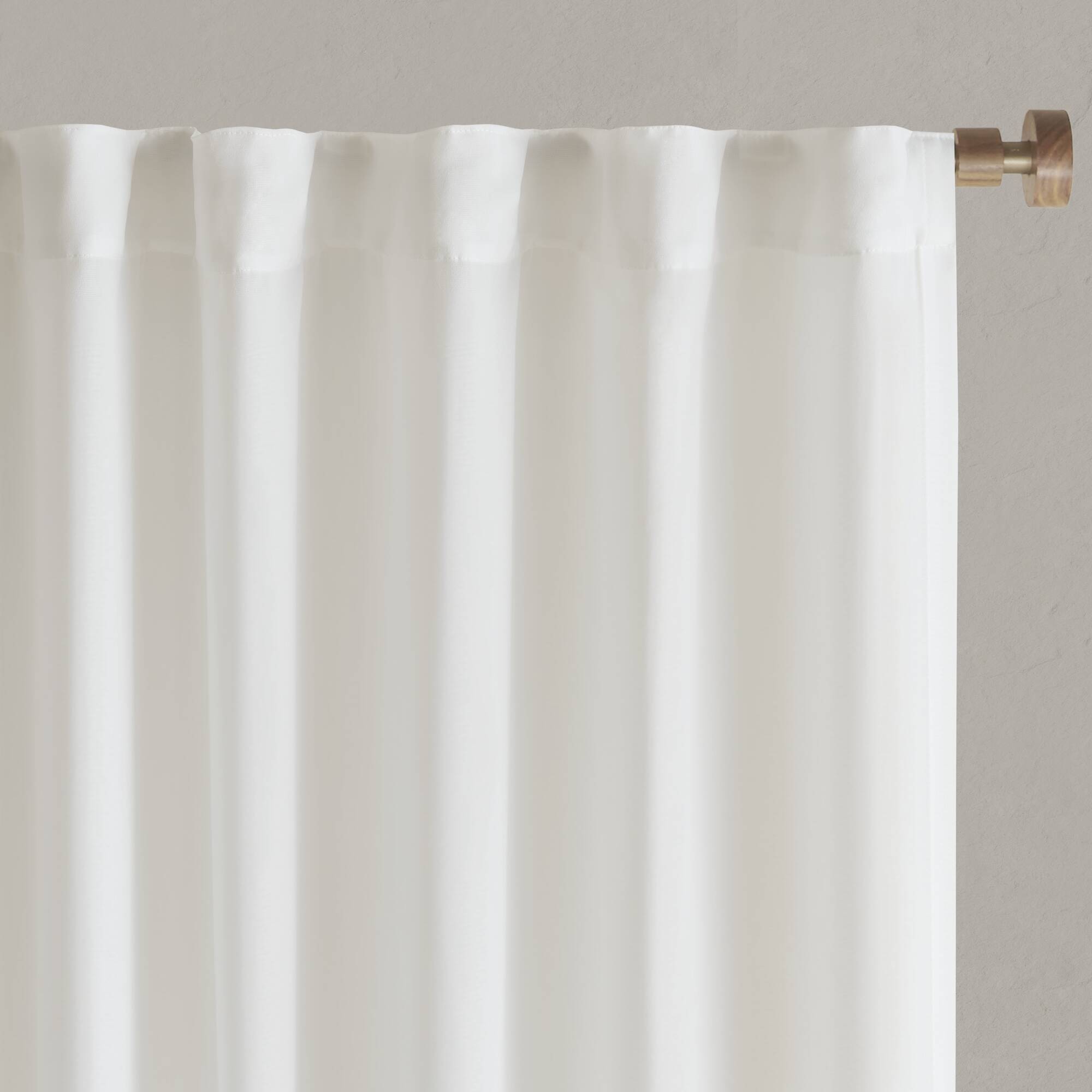Lexus - 52x95" Rod Pocket With Back Tab Privacy Curtain Pair (Set of 2) - White