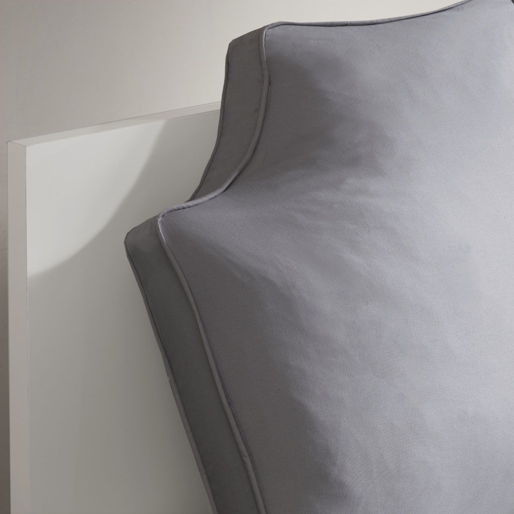 Oversized Headboard - Canvas Pillow - Gray