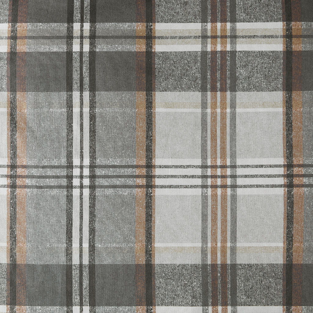 Blake - Plaid Twin Duvet Cover Set - Tan / Gray