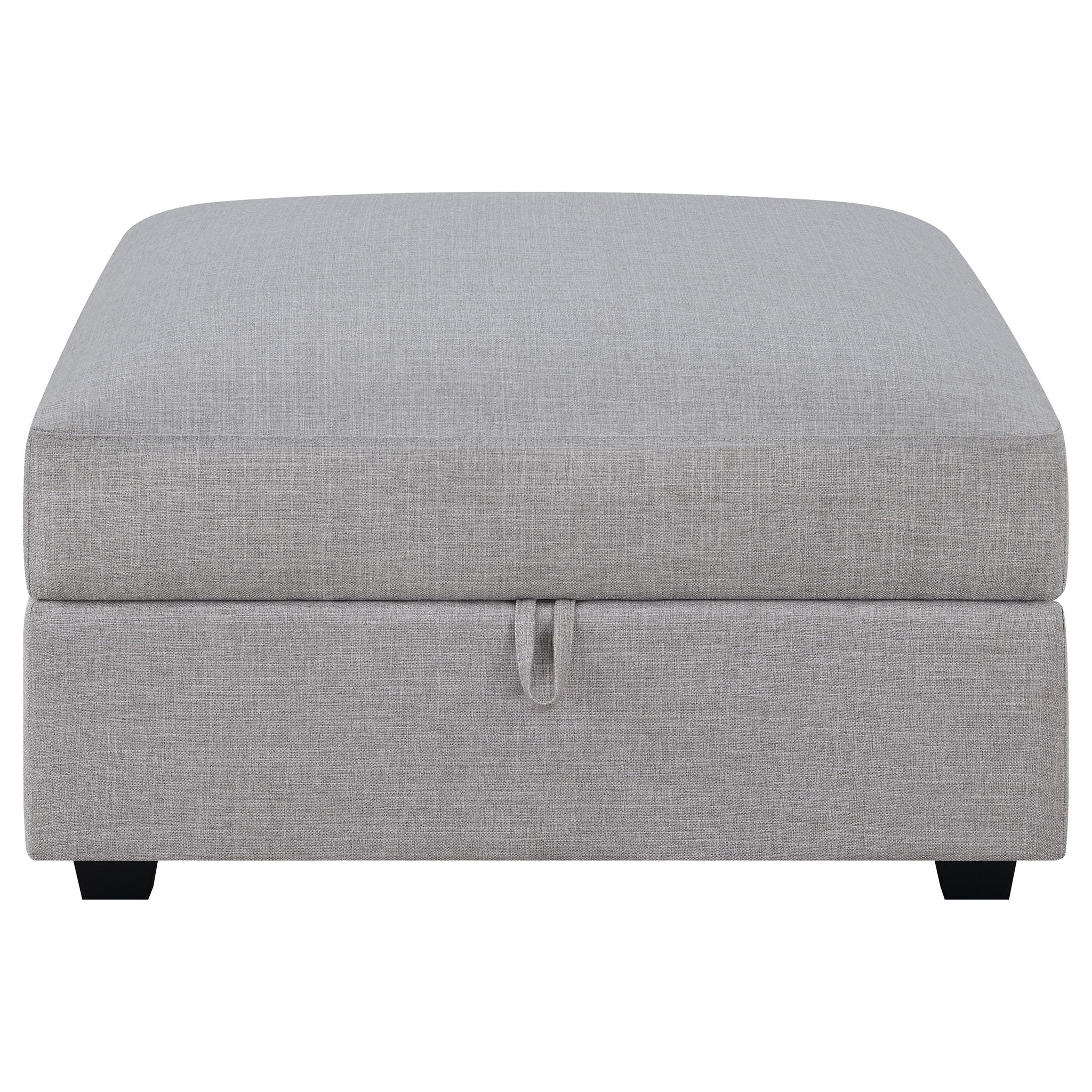 Austin - Square Upholstered Ottoman - Gray
