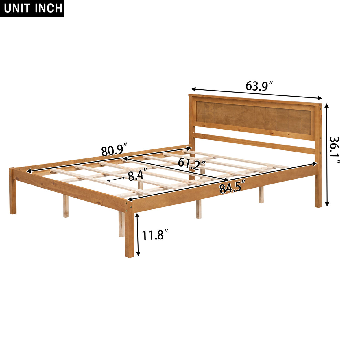 Platform Bed Frame With Headboard