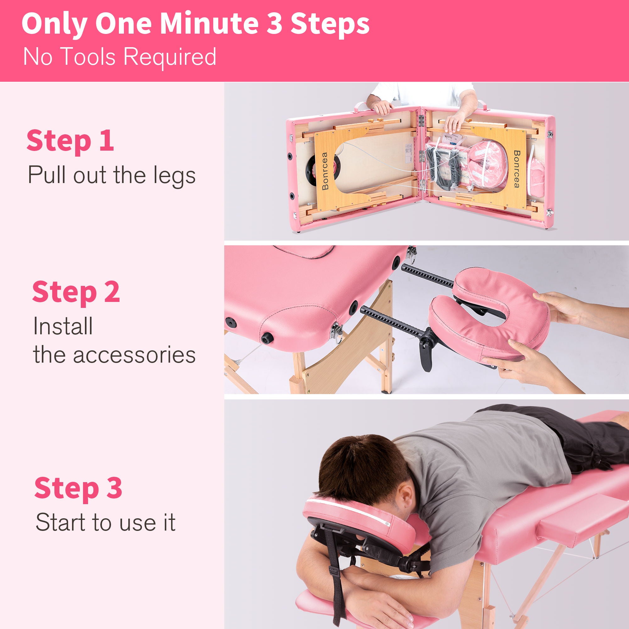 Massage Table Portable Bed With Carrying Case