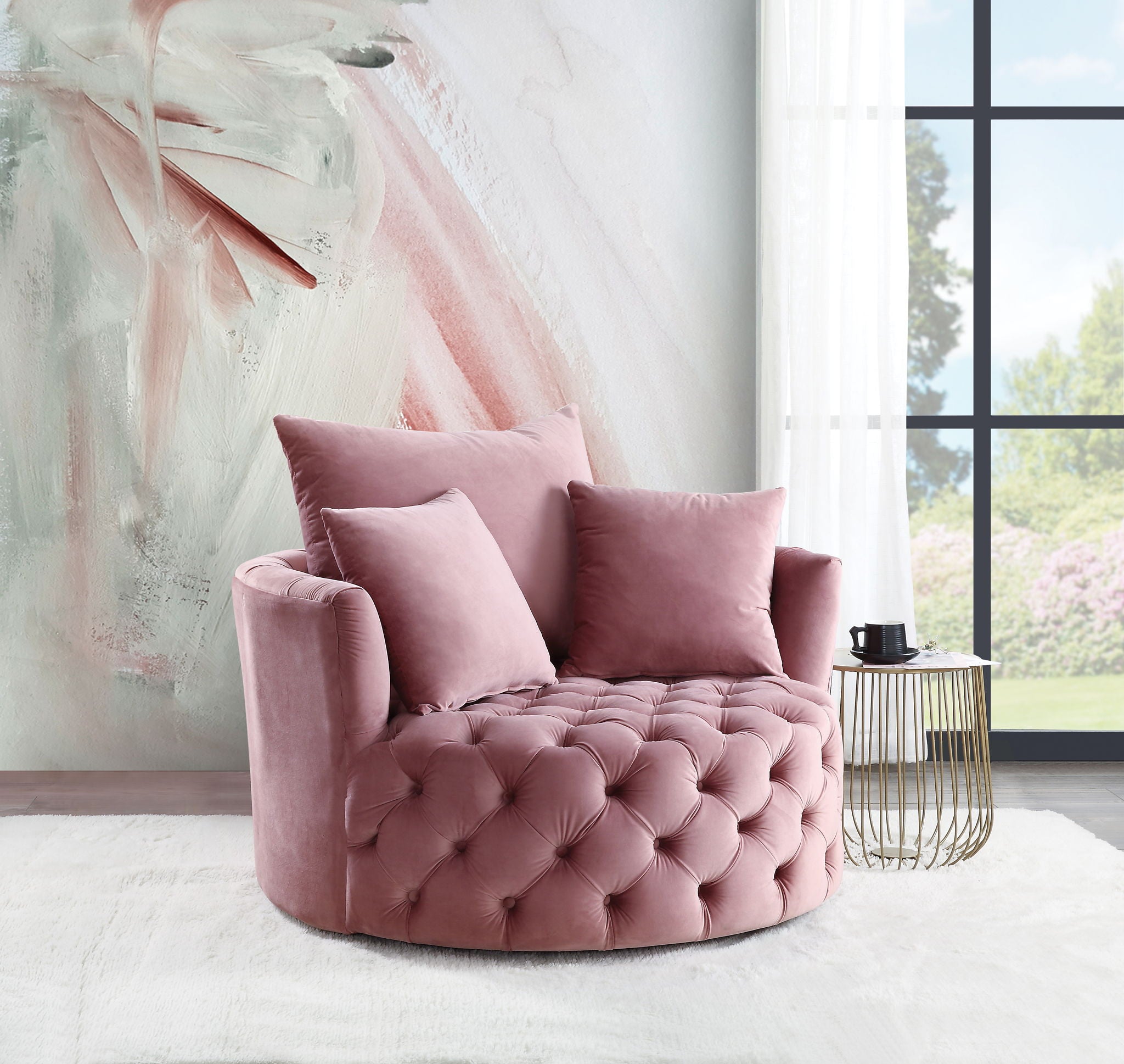 Zunyas - Accent Chair With Swivel