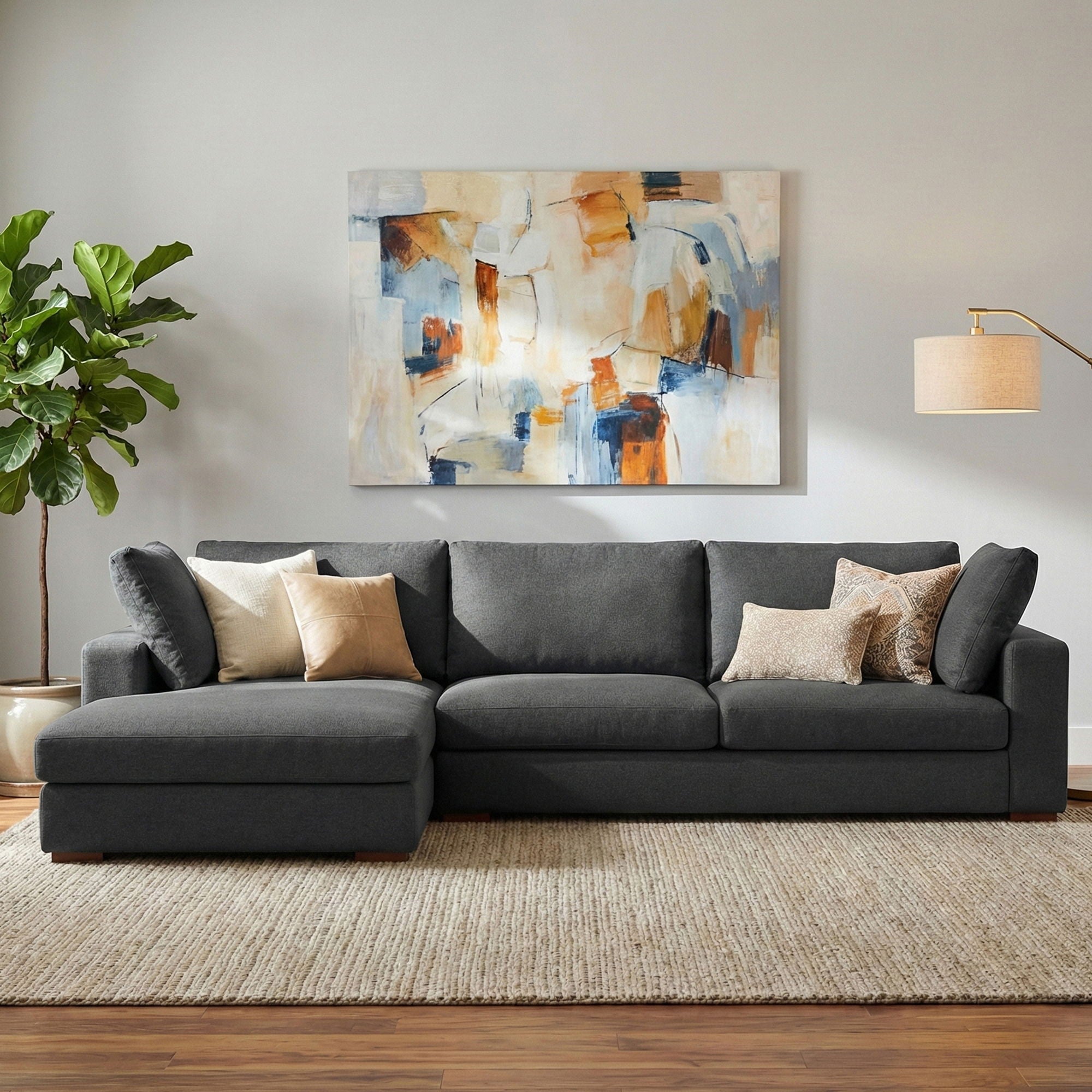 Charlie - Upholstered Deep Seater Sectional Sofa