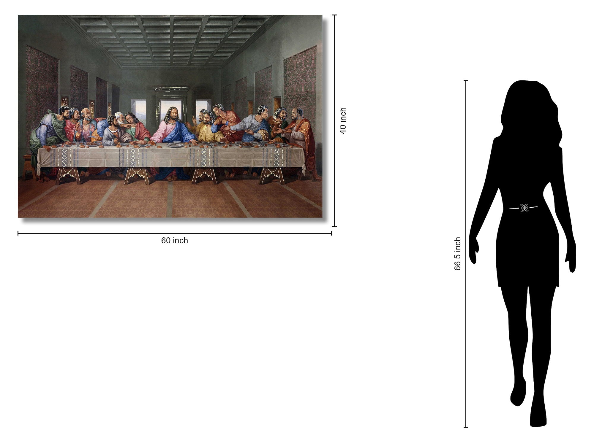 Temp Glass With Foil - Last Supper (Ethnic) - Light Brown