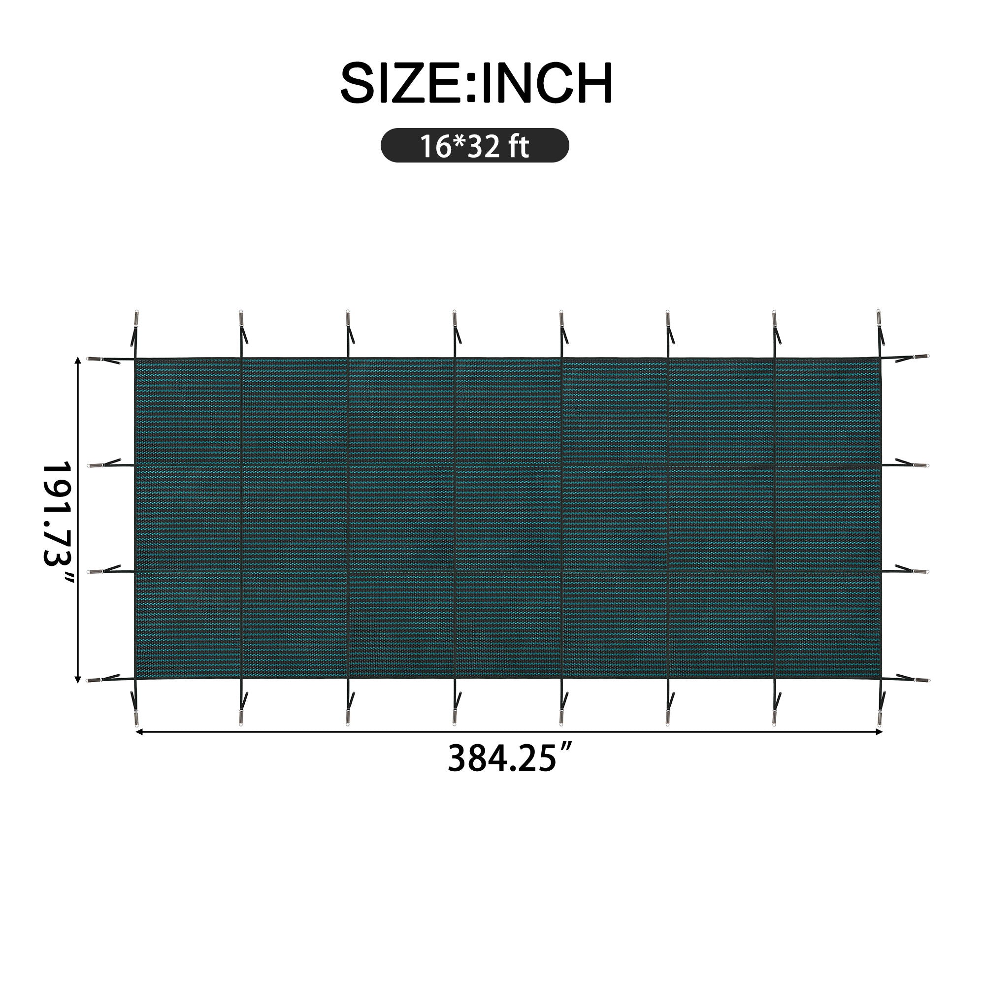Swimming Pool Safety Cover - Dark Green