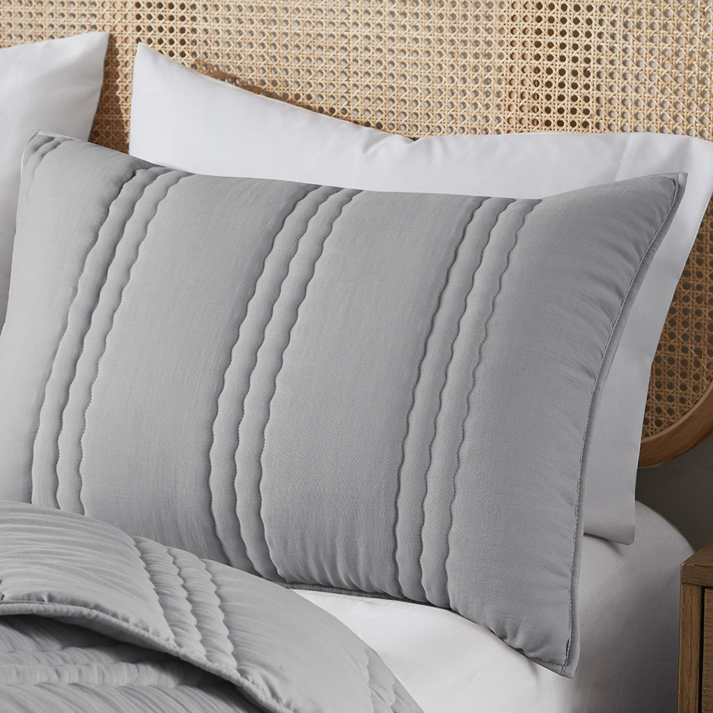 Dune - Poly Gauze Quilt Set - Gray
