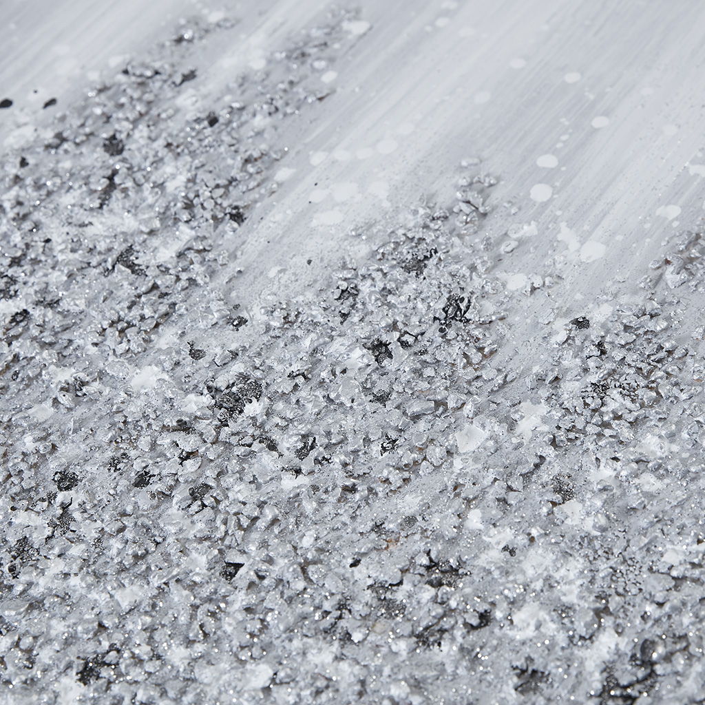 Glimmer - Hand Brush Heavy Textured Glitz Embellished Canvas (Set of 2) - Silver