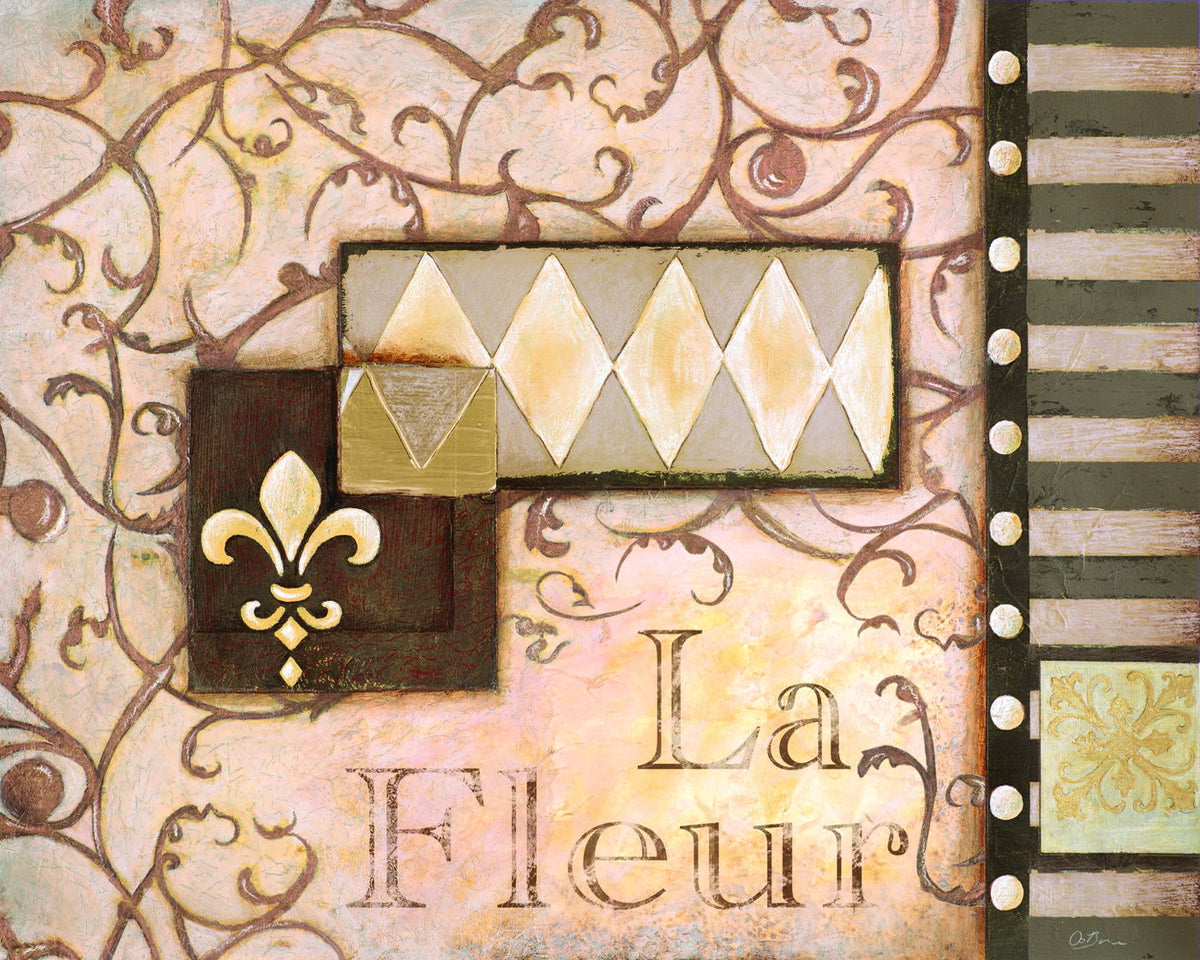 La Fleur - 22" x 26" Framed Wall Art - Beige