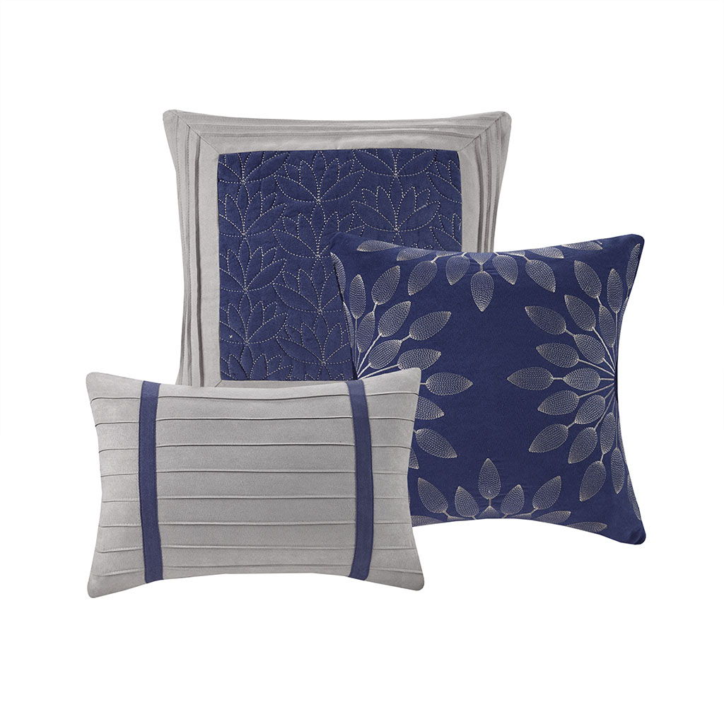 Palmer - King Piece Comforter (Set of 7) - Blue