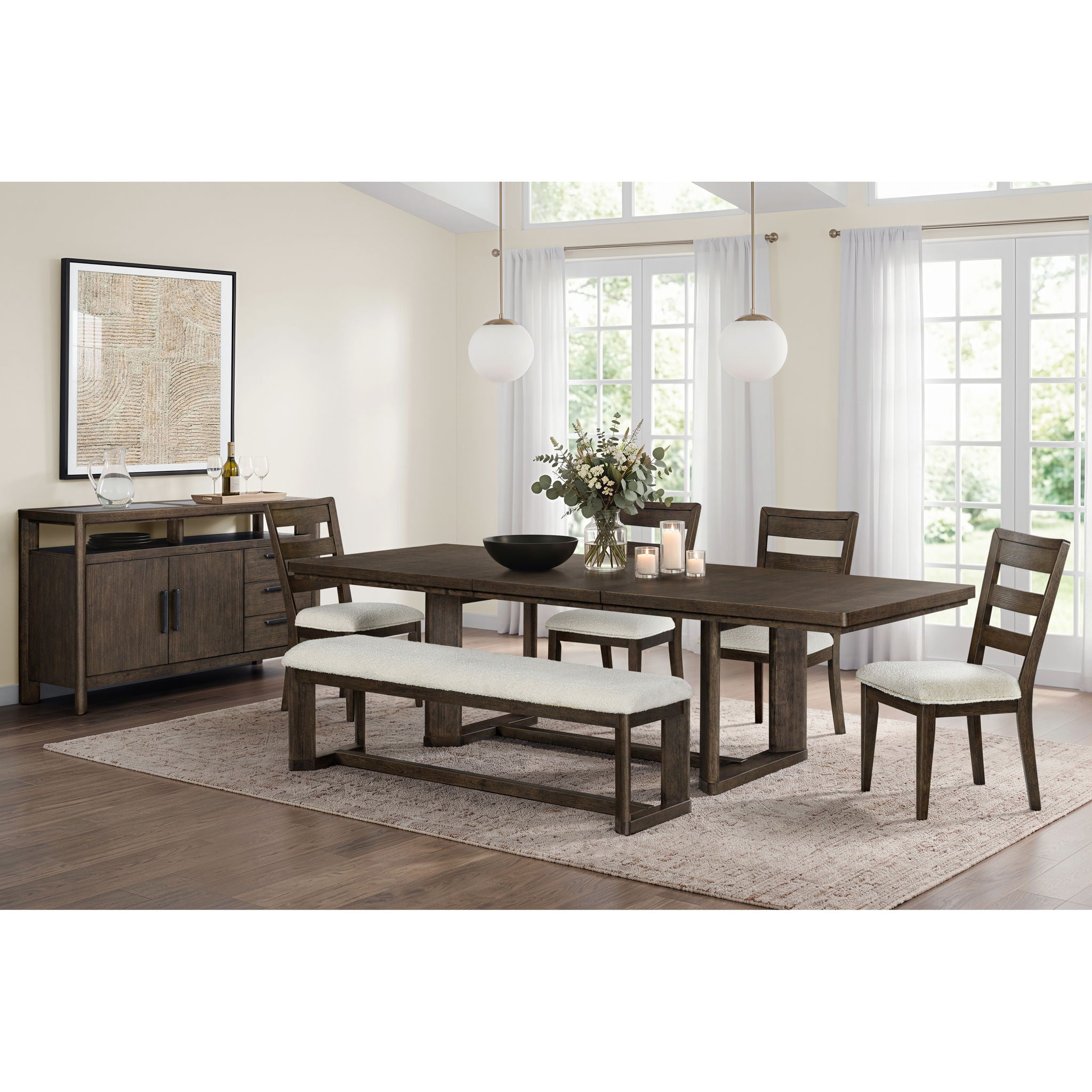 Trestle Dining Table With Leaf