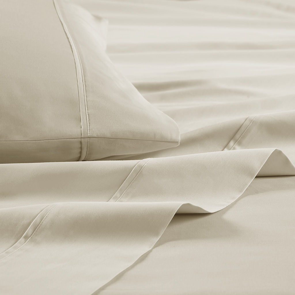300 Thread Count Organic Cotton - King Deep Pocket Sheet Set - Taupe