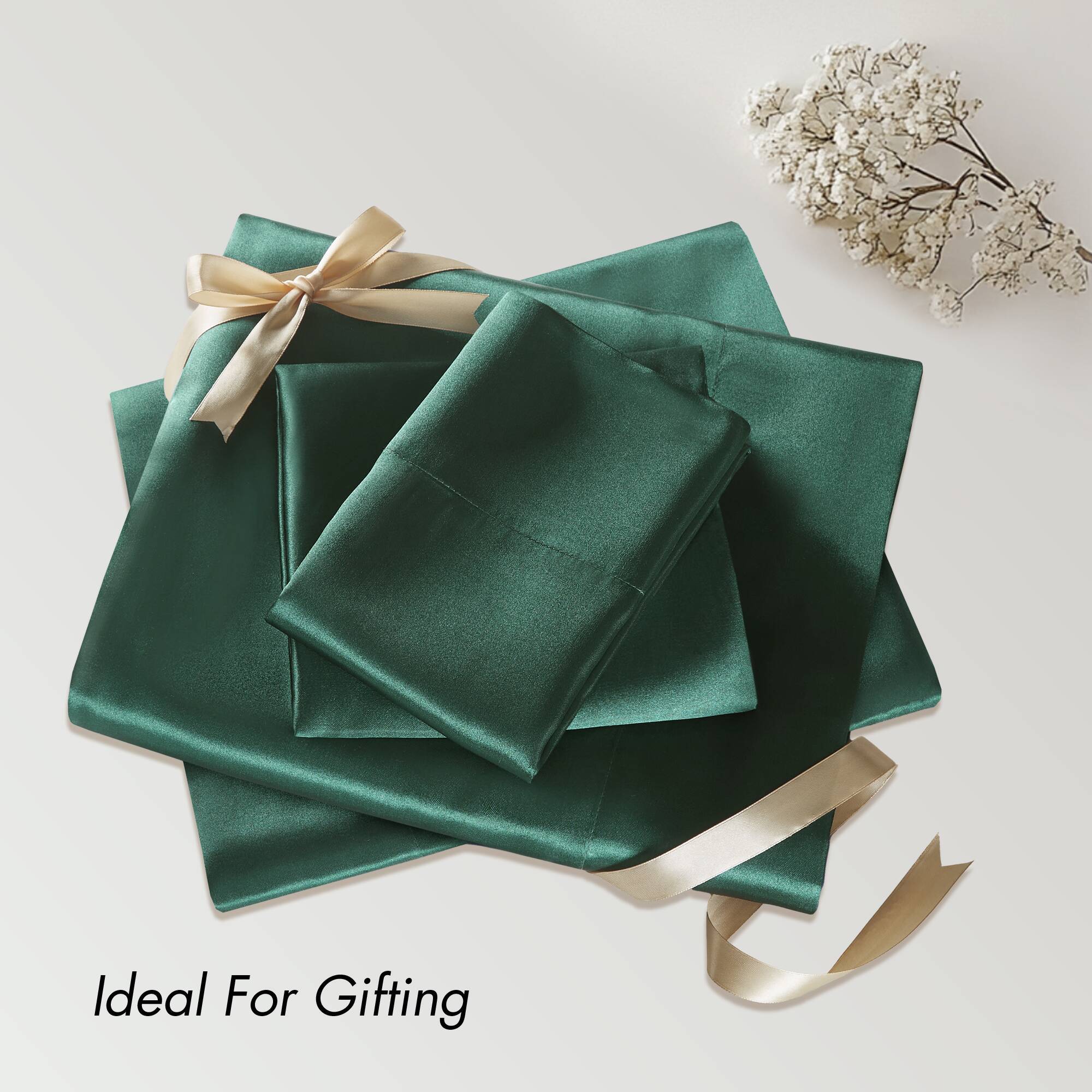 Satin - 6 Piece Queen Luxury Sheet Set - Emerald