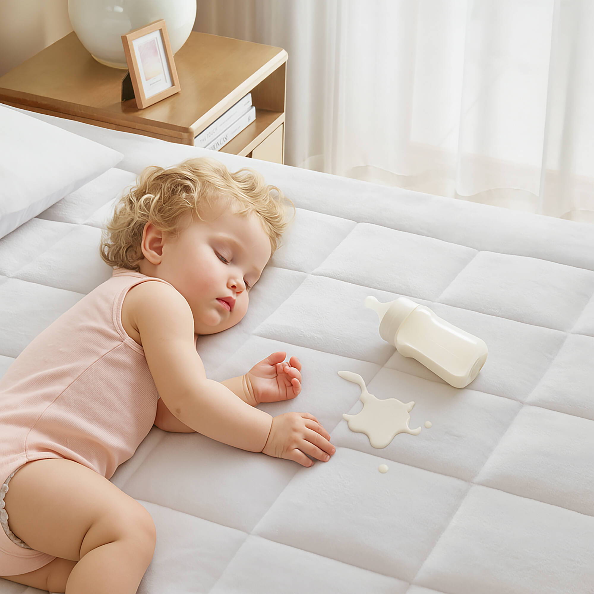 Cloud Soft - Queen Overfilled Hypoallergenic Down Alternative Waterproof Mattress Pad - White