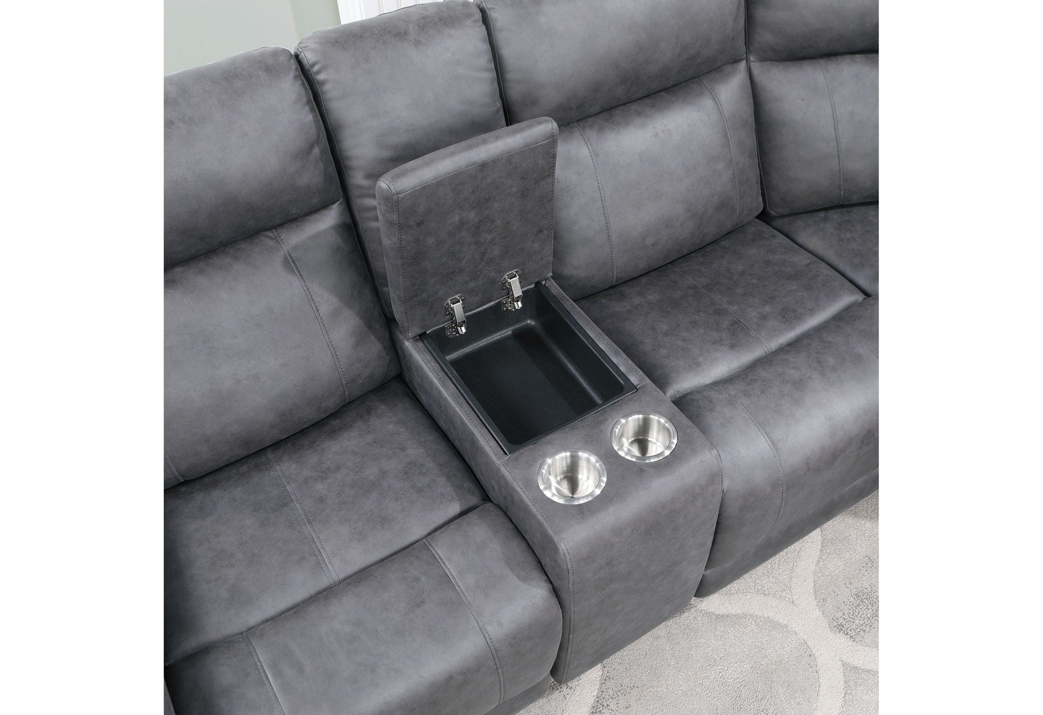 U1797 - Left Arm Facing Console Reclining Loveseat - Greige