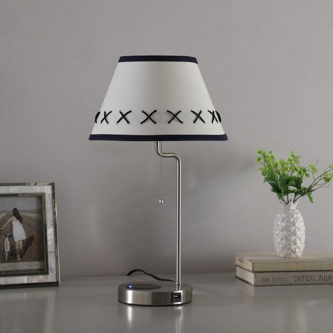 20-Inch Shelby Modern Craft Table Lamp w/ USB / Charging Station