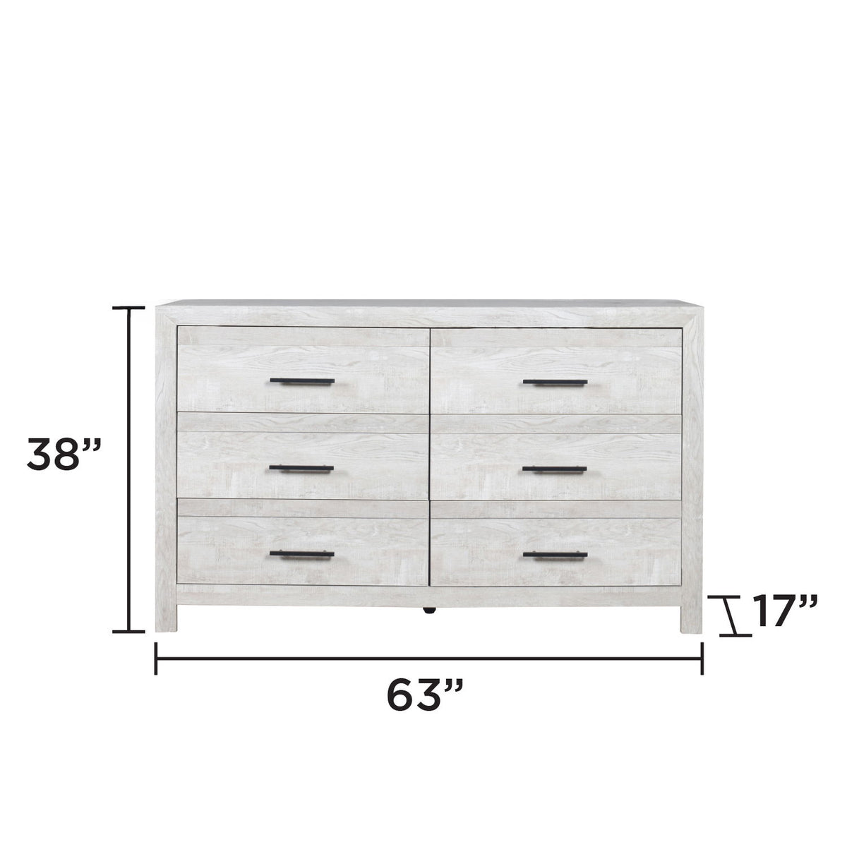 6 Drawer Dresser - Natural / Rustic