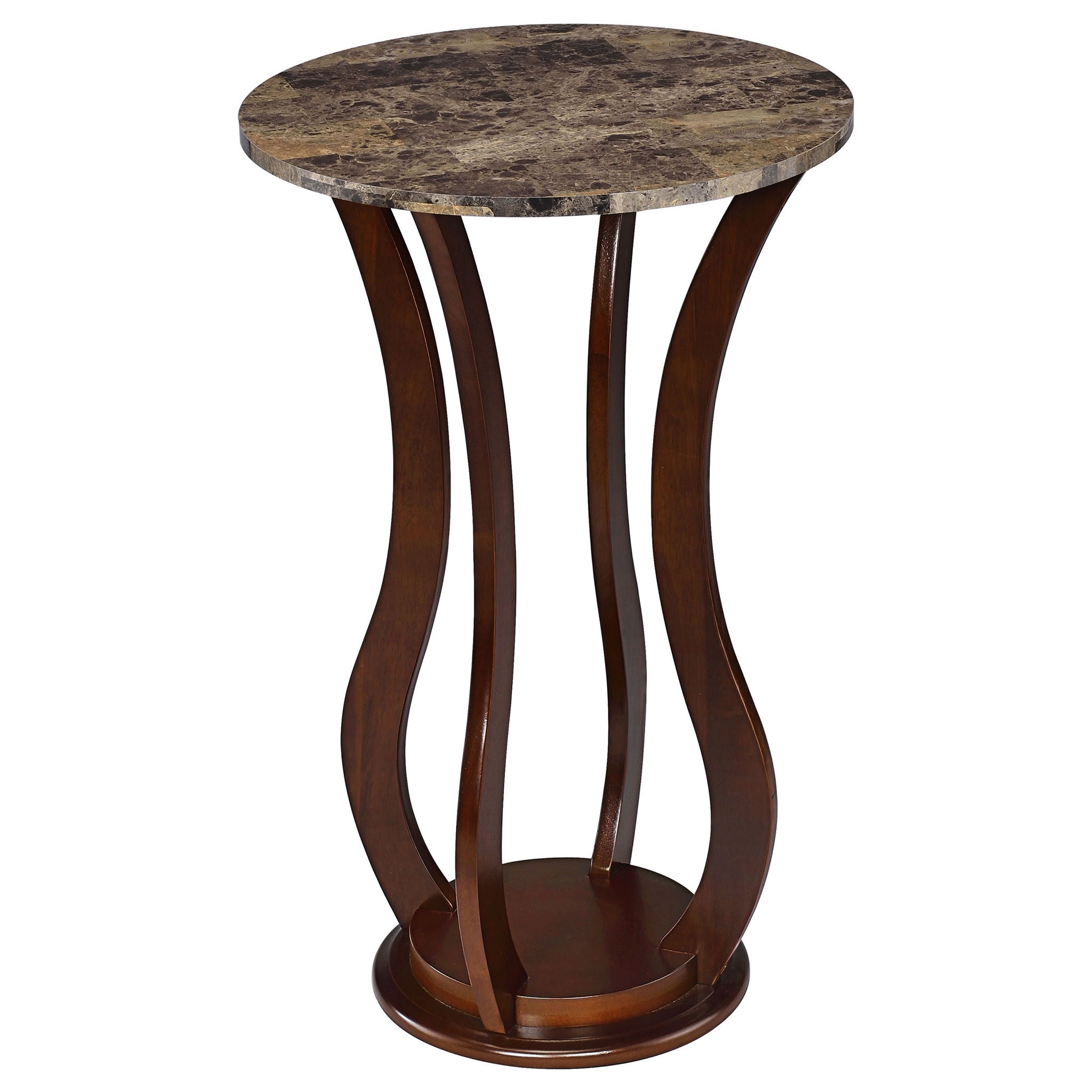 Round Accent Table - Brown