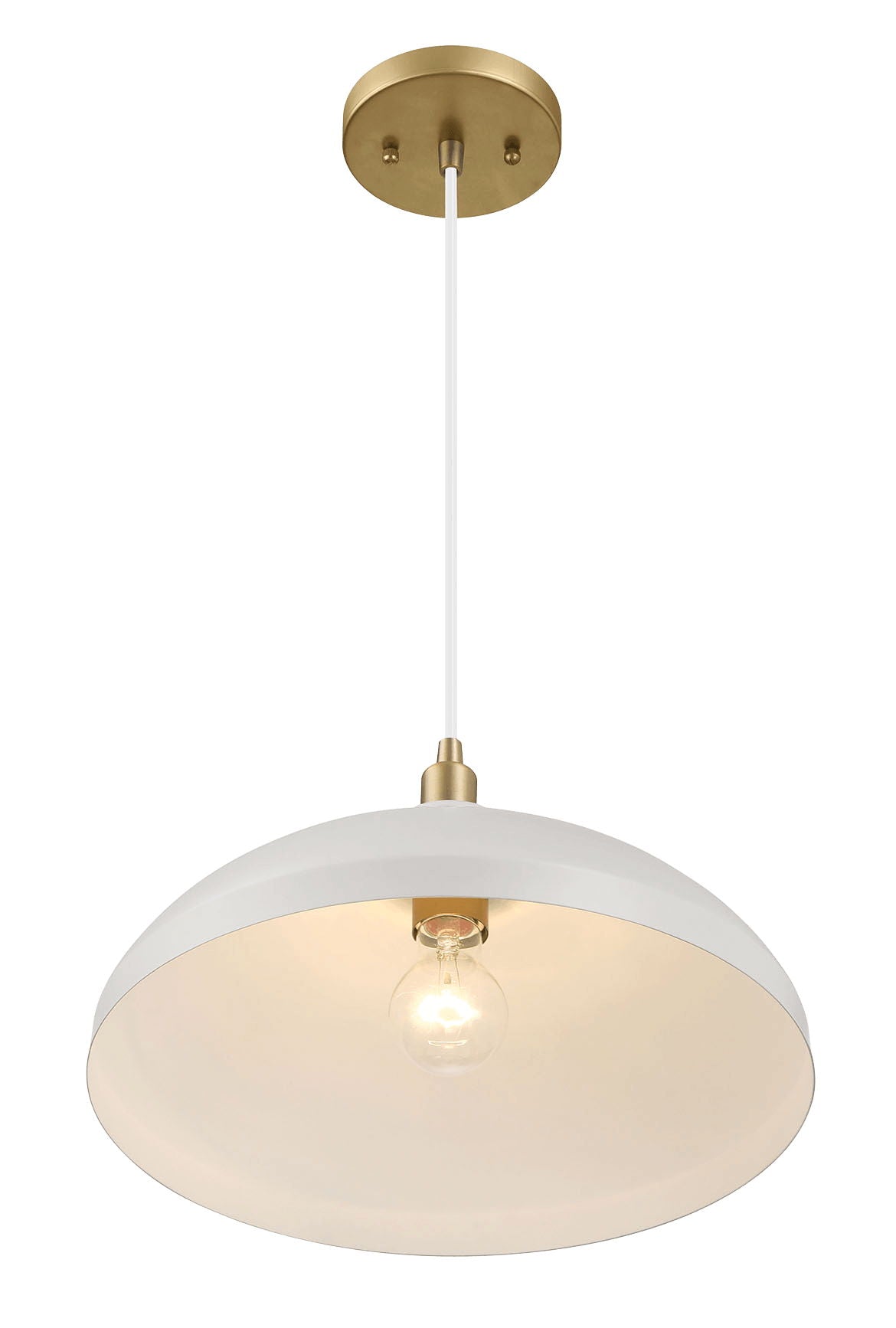 Astral - Single Light Pendant Lamp For Entrance Kitchen Island - Gold / White