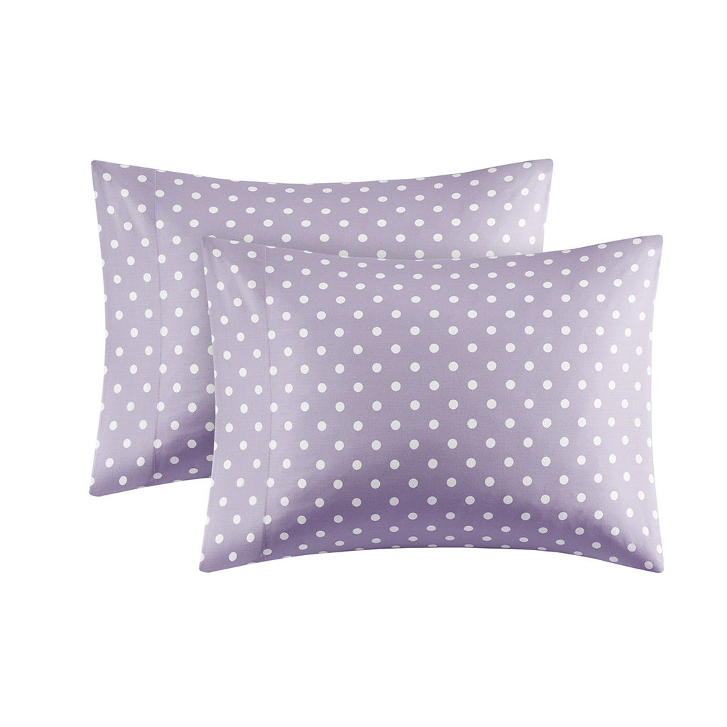 Polka Dot - Twin Sheet Set - Purple