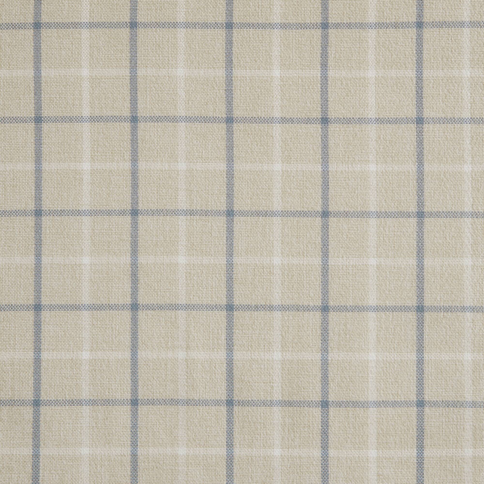 Anaheim - 50x108" Plaid Rod Pocket And Back Tab Curtain Panel With Fleece Lining - Linen Blue