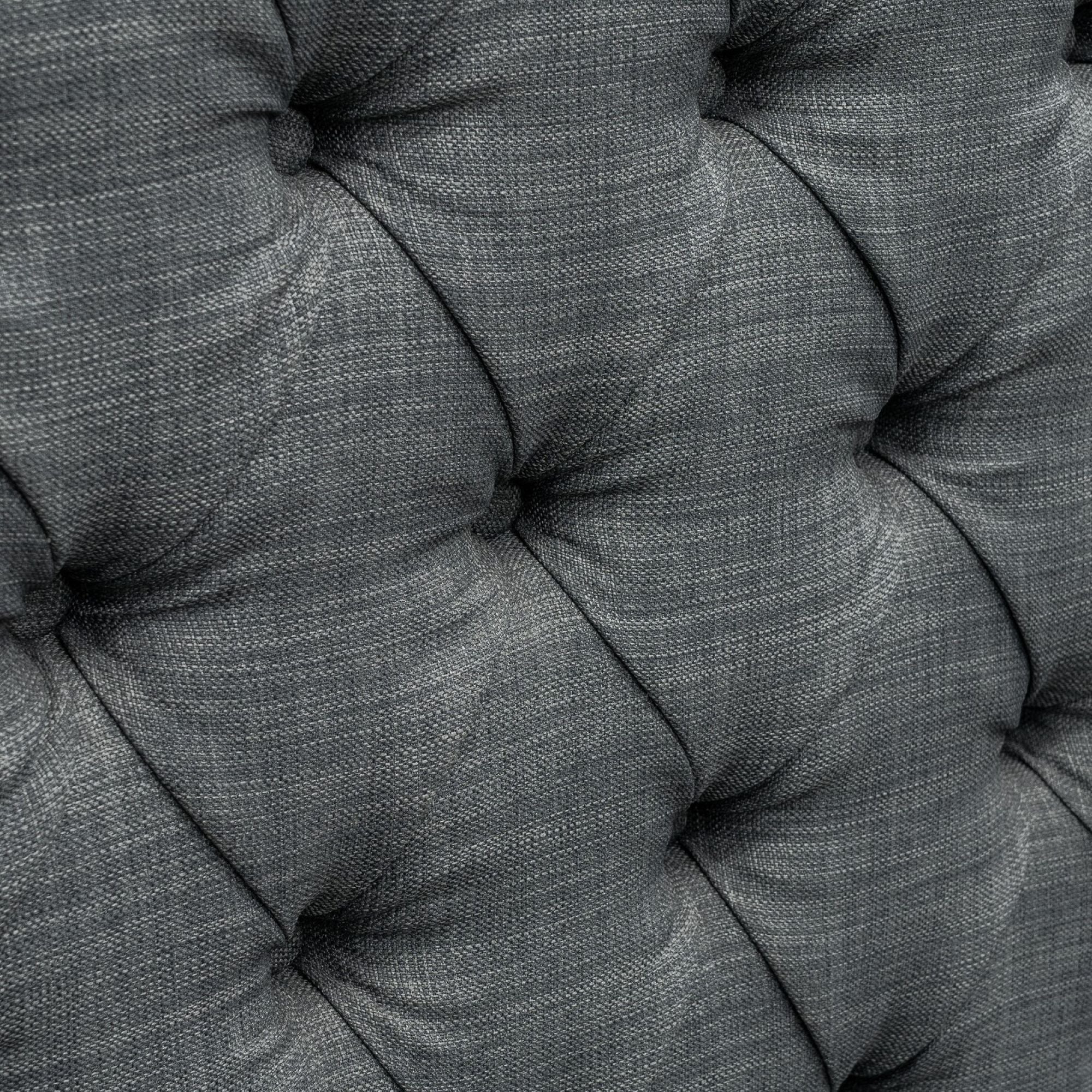Amelia - Upholstered Wingback Headboard With Button Tufting & Nailhead Trim Woven - Dark Gray