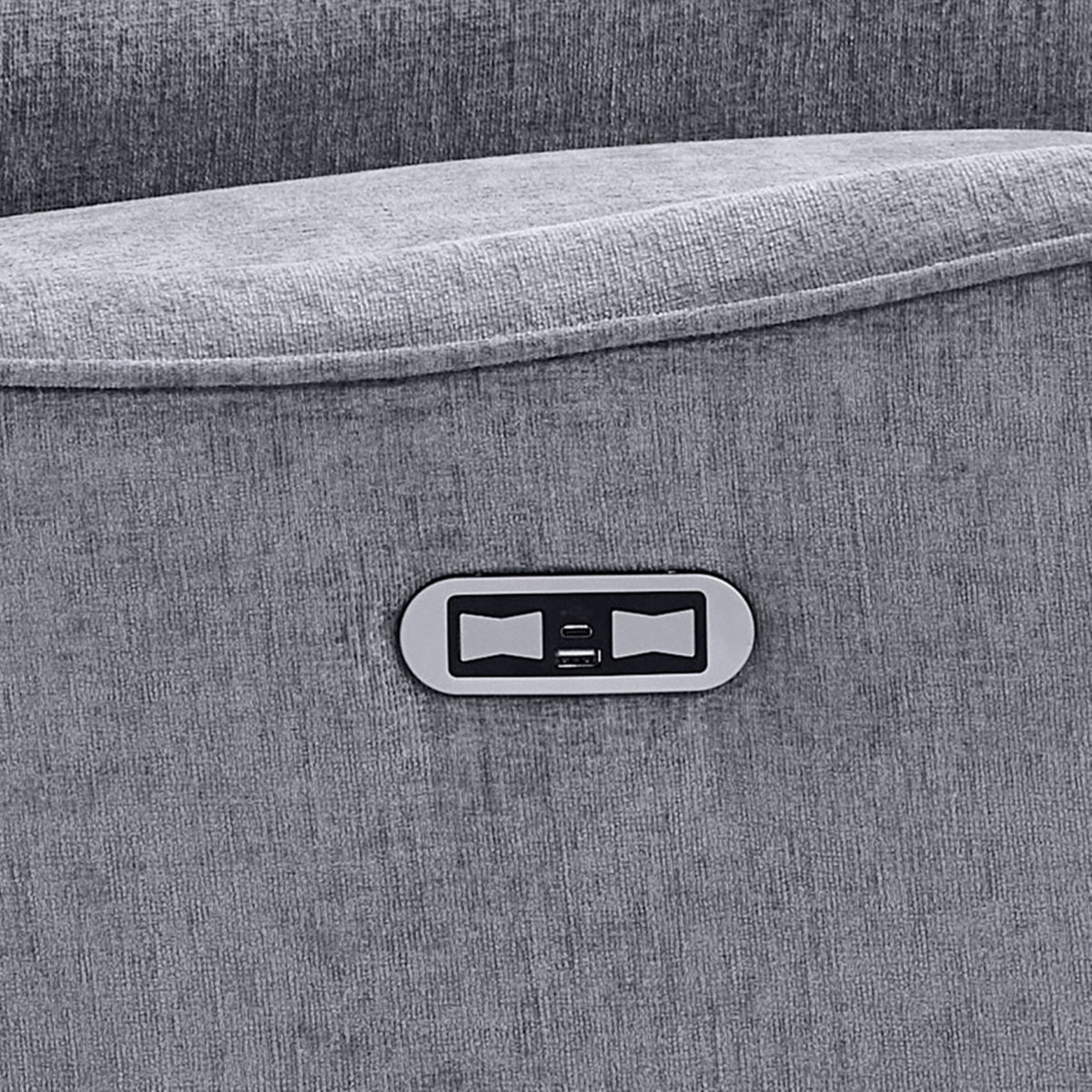Cameron - Power Recliner 3-in-1 With Swivel, Glider, Charging Station - Gray
