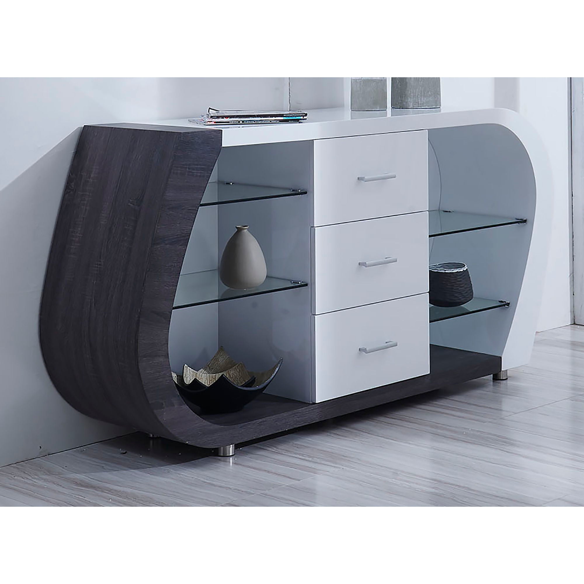 Anne - Buffet - White / Gray