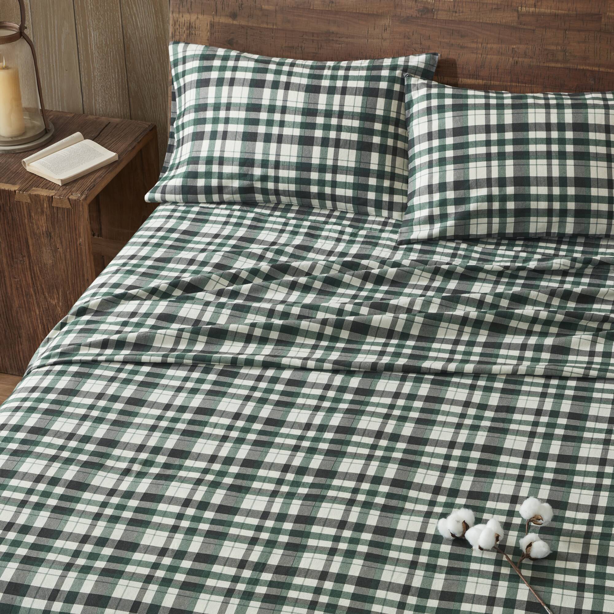 Flannel - King 100% Flannel Printed Sheet Set - Finton