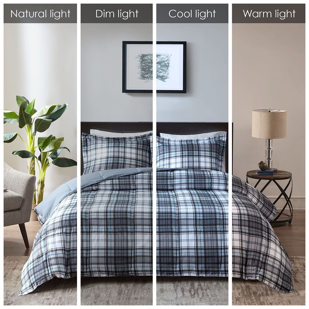 Parkston - 3M Scotchgard Down Alternative All Season Comforter Set - Gray