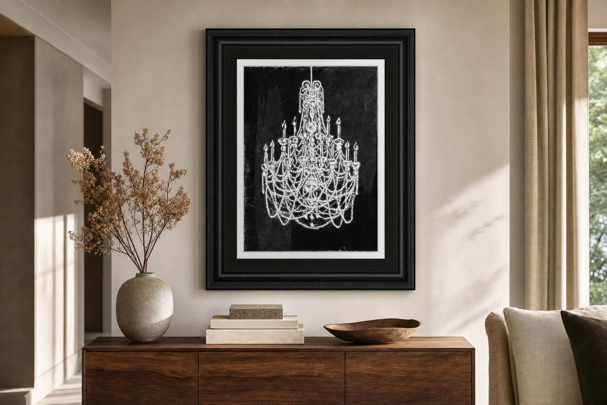 Luminous Twilight - 34" x 40" Framed Wall Art - Black