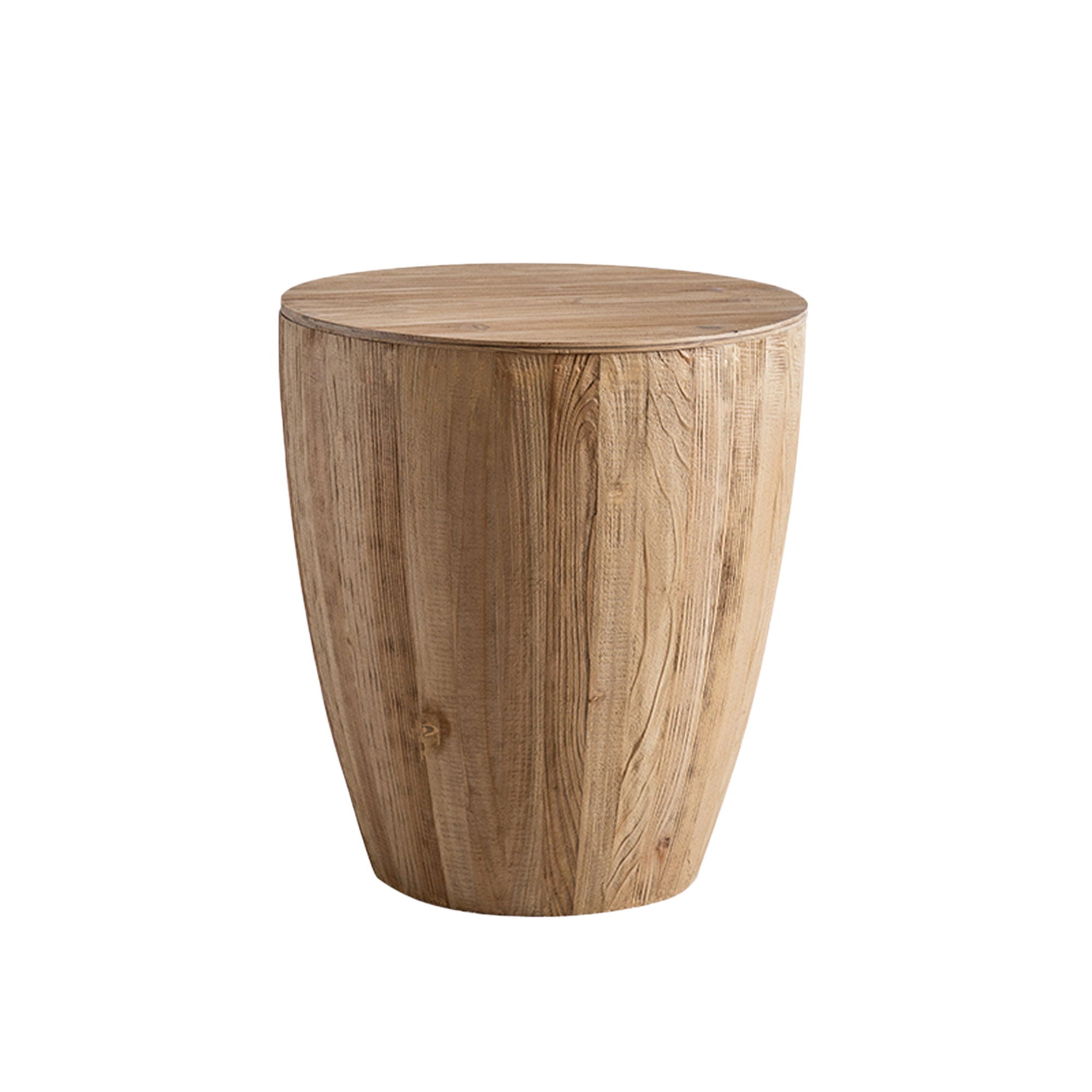 Vintage Style Barrel Coffee Table With Storage