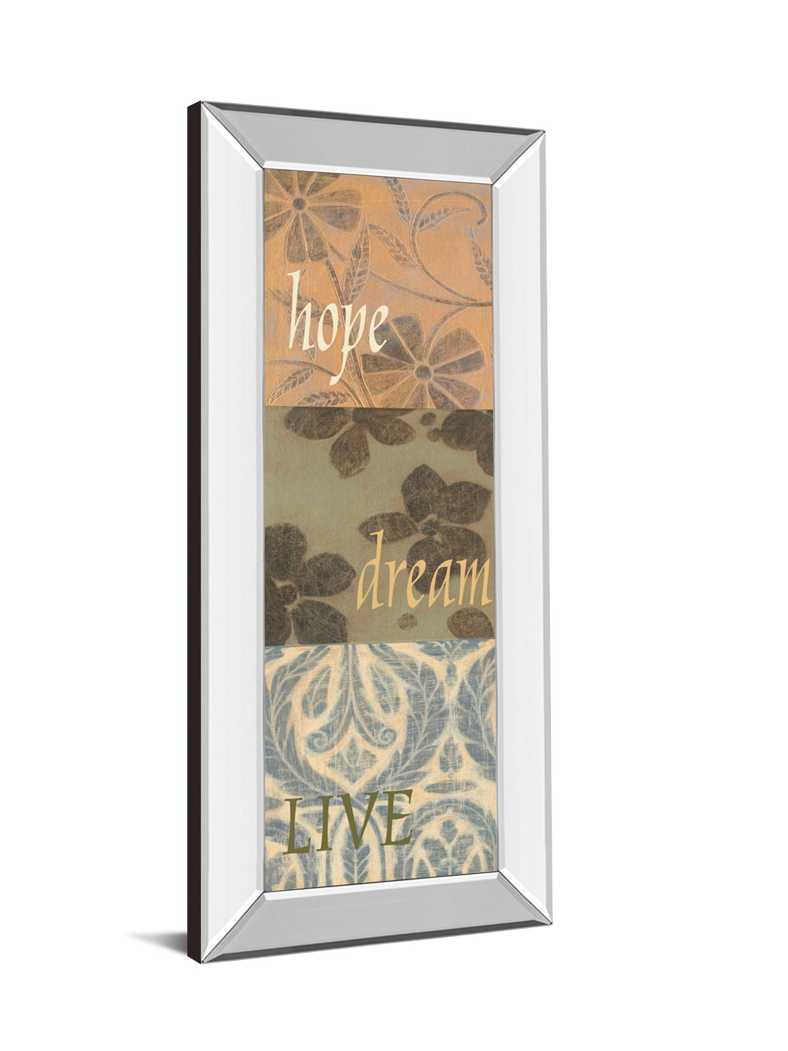 Uplift I By Vision Studio - Mirror Framed Print Wall Art - Light Brown