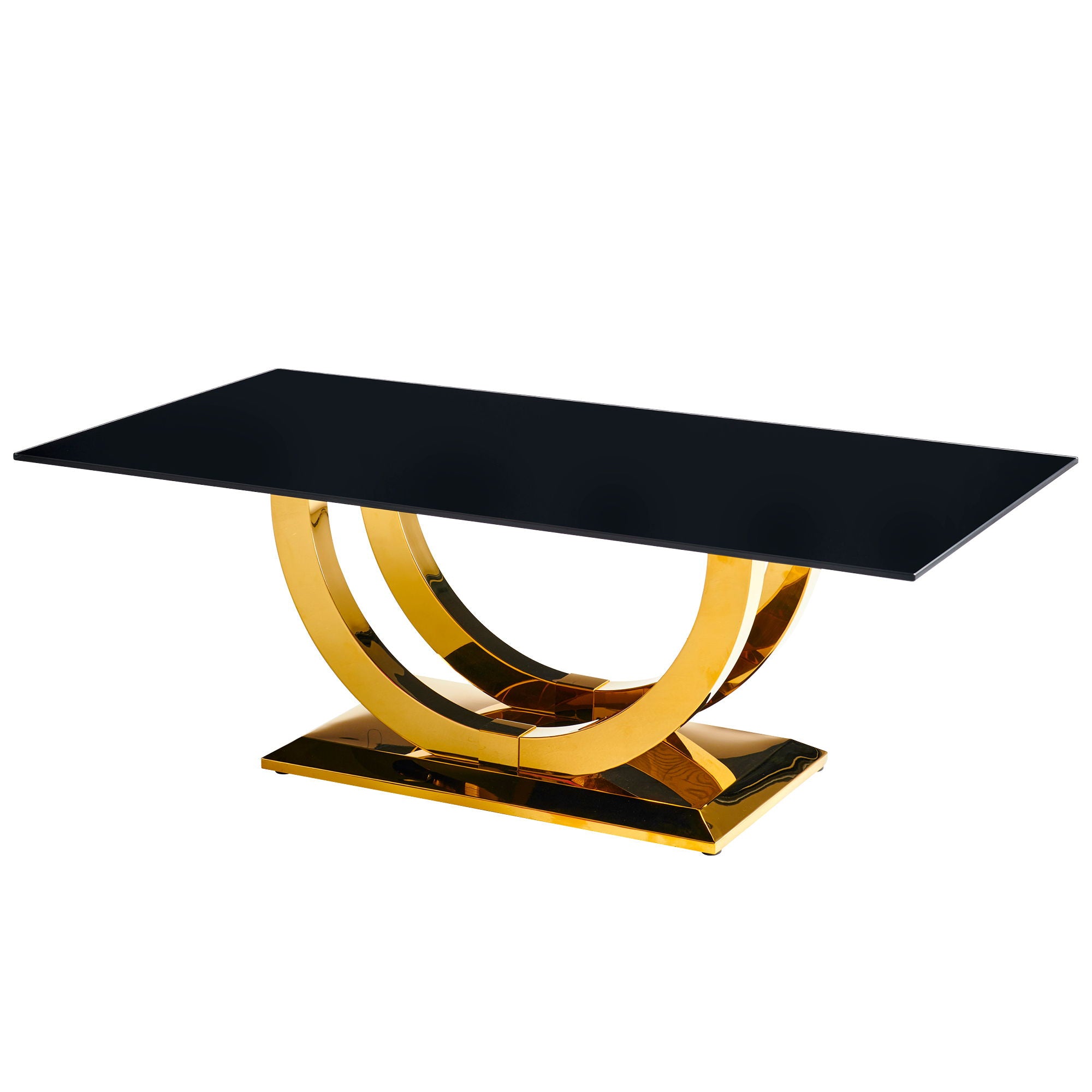 Rectangular Coffee Table - Gold / Black