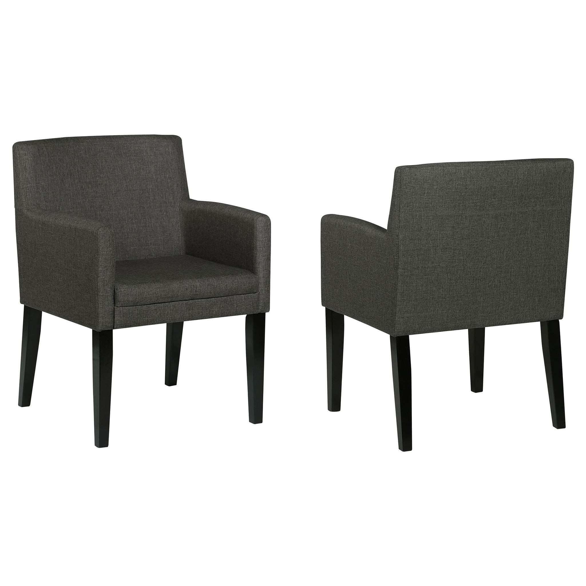 Yorkshire - Upholstered Dining Arm Chair With Cushioned Arms (Set of 2) - Gray
