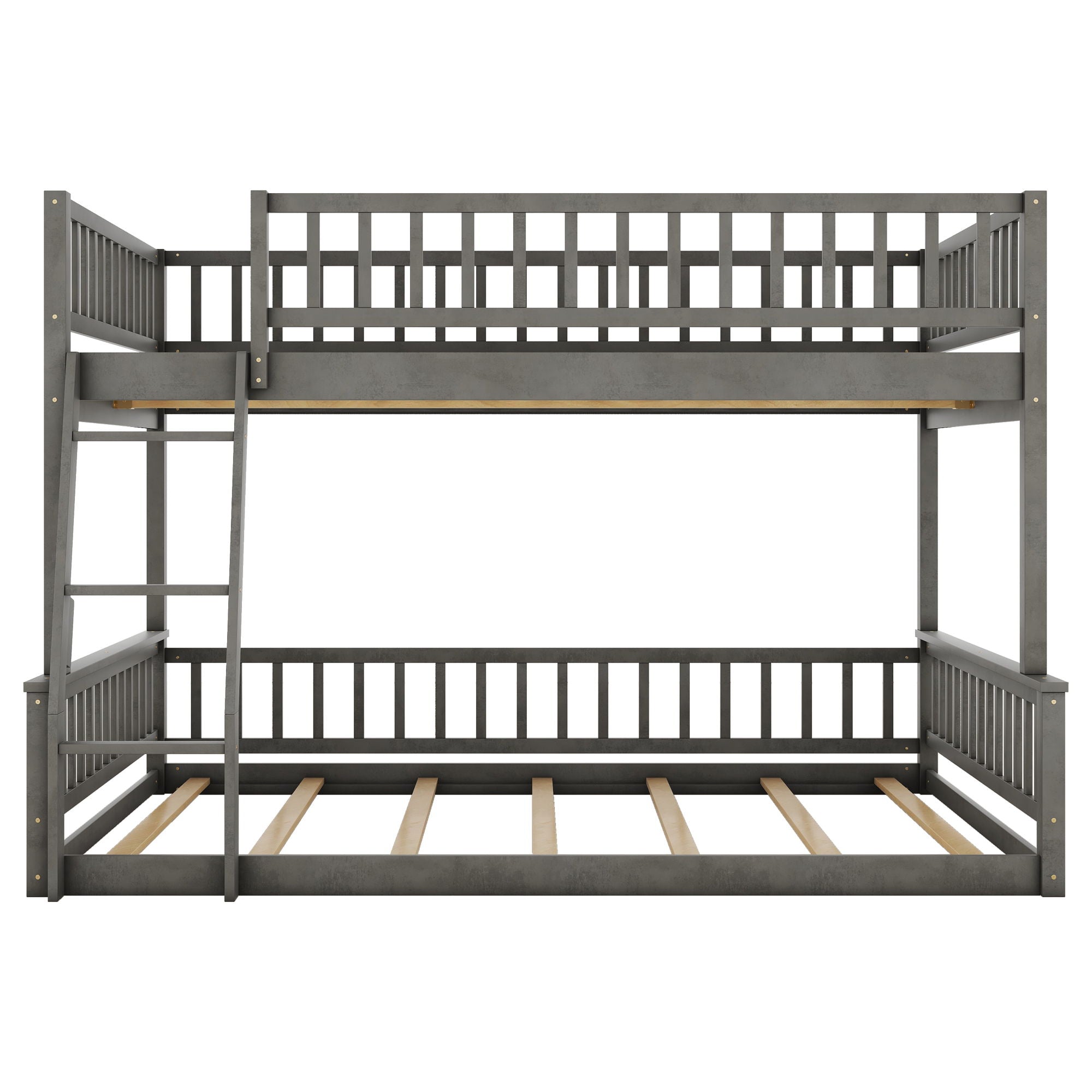 Bunk Bed With Ladder And Guardrails