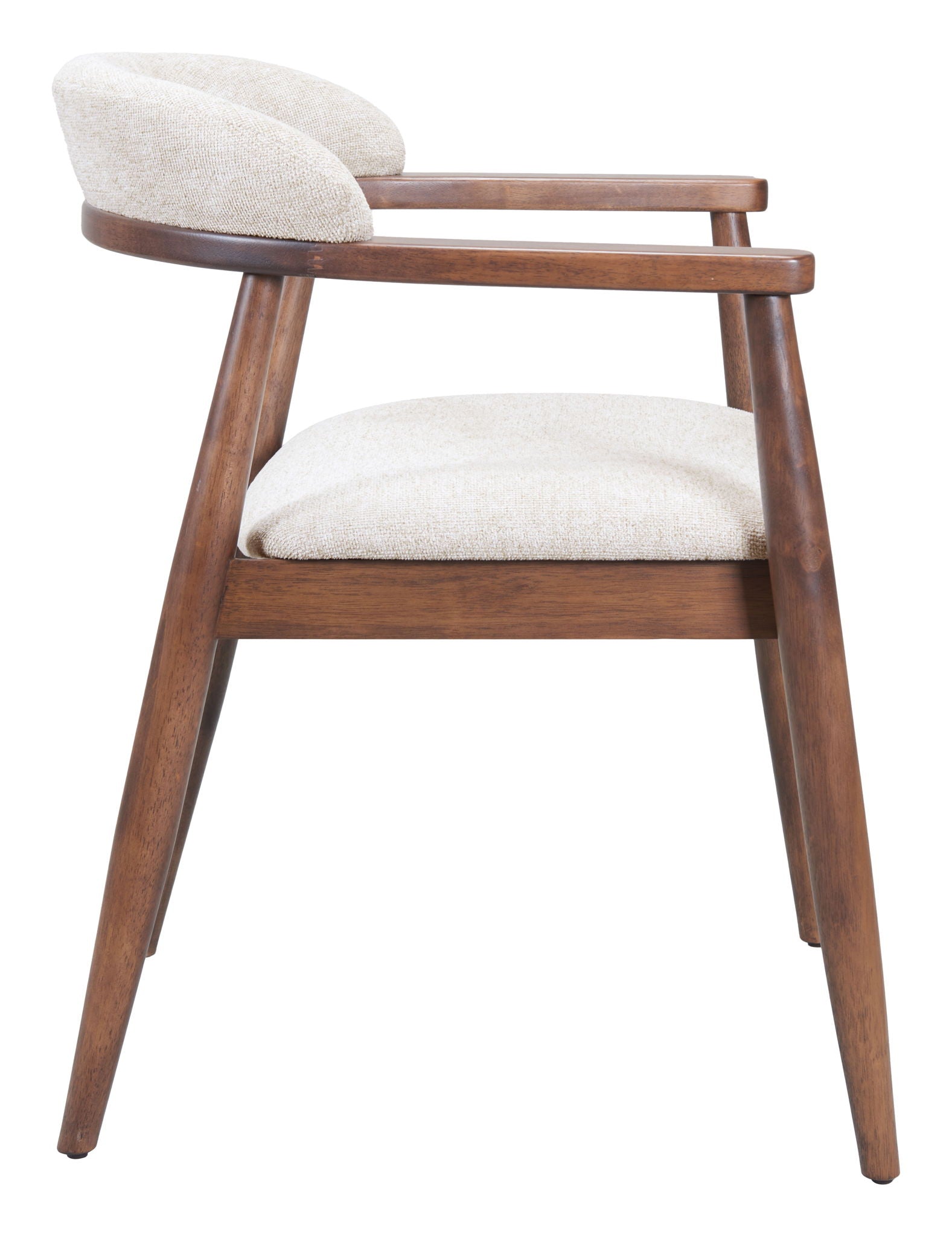 Goka - Dining Chair - Beige / Walnut