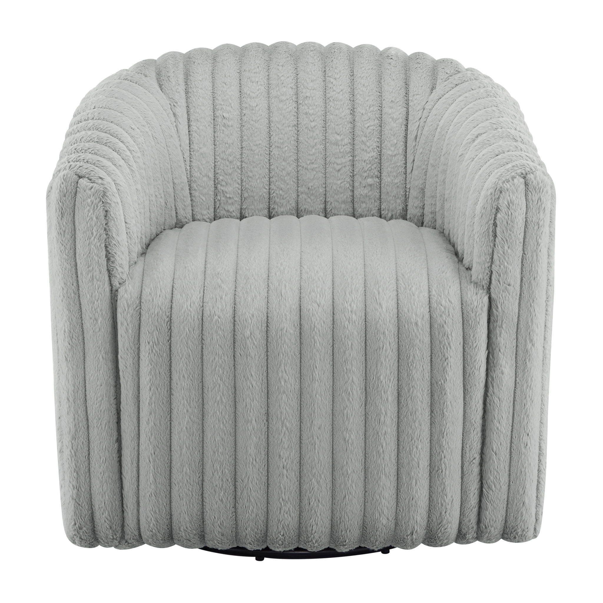 Alexa - Barrel Swivel Chair - Gray